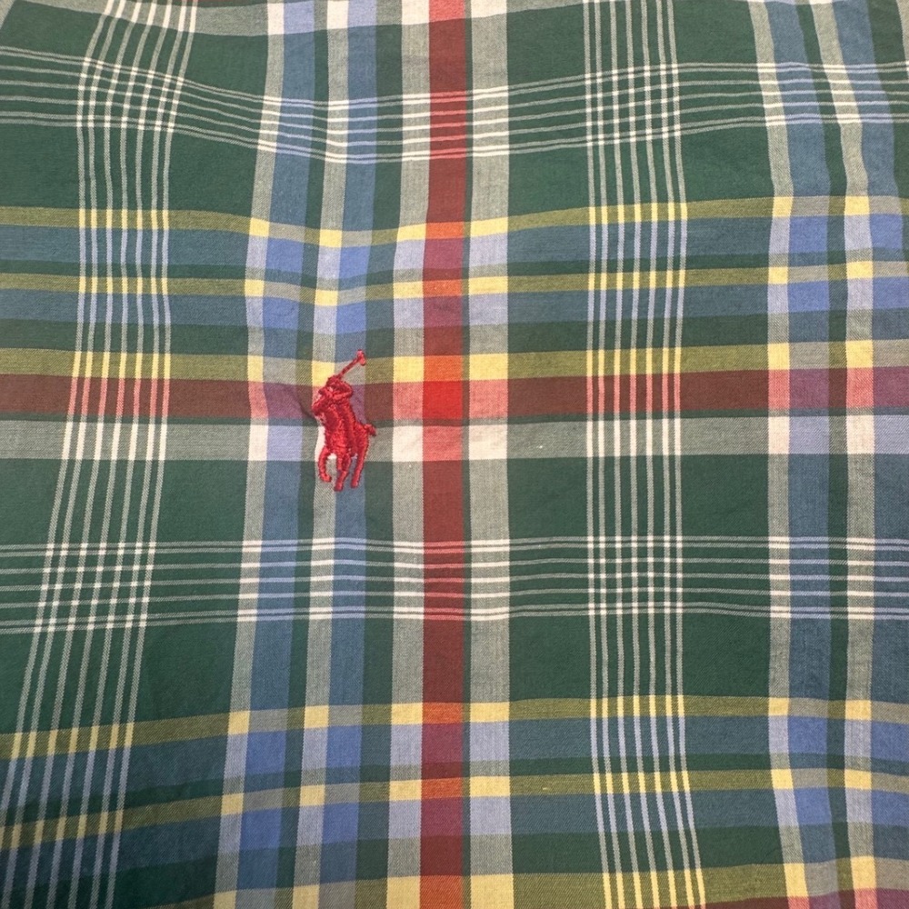 Ralph Lauren Mens 2XLT Tall Classic Fit Plaid Short Sleeve Button Down Shirt - Picture 6 of 7